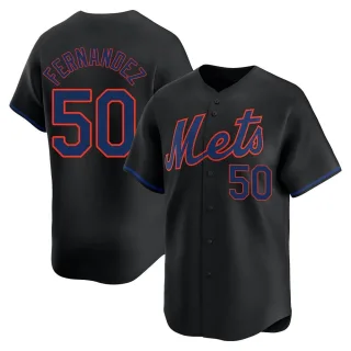 Men's Limited Black Sid Fernandez New York Mets Alternate Jersey