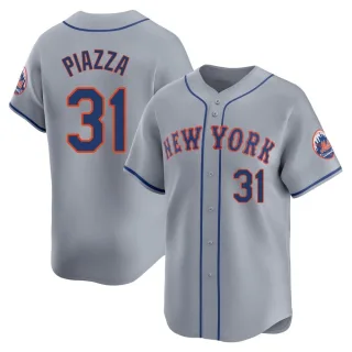 Men's Limited Gray Mike Piazza New York Mets Away Jersey