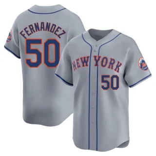 Men's Limited Gray Sid Fernandez New York Mets Away Jersey