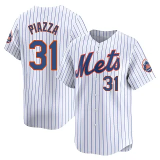 Men's Limited White Mike Piazza New York Mets Home Jersey