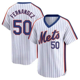 Men's Limited White Sid Fernandez New York Mets Cooperstown Collection Jersey