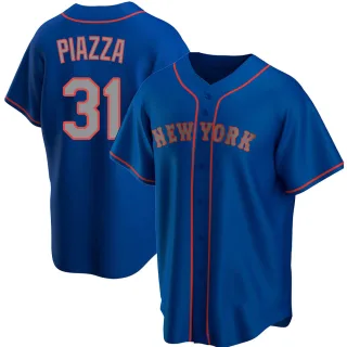 Men's Replica Royal Mike Piazza New York Mets Alternate Road Jersey