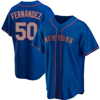 Men's Replica Royal Sid Fernandez New York Mets Alternate Road Jersey