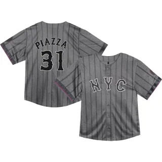 Toddler Limited Mike Piazza New York Mets Graphite 2024 City Connect Jersey