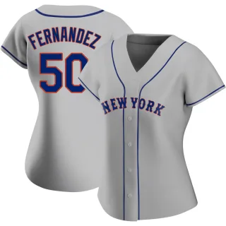 Women's Authentic Gray Sid Fernandez New York Mets Road Jersey