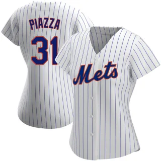 Women's Authentic White Mike Piazza New York Mets Home Jersey