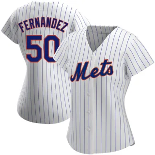 Women's Authentic White Sid Fernandez New York Mets Home Jersey