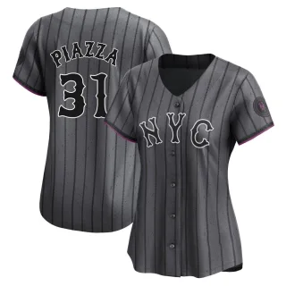 Women's Limited Mike Piazza New York Mets Graphite 2024 City Connect Jersey