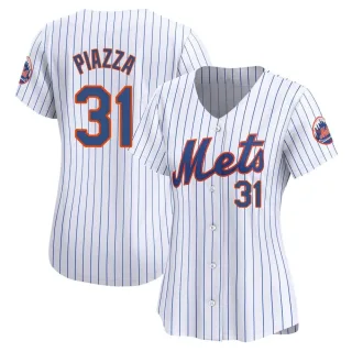 Women's Limited White Mike Piazza New York Mets Home Jersey