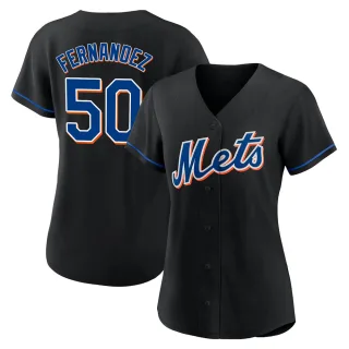 Women's Replica Black Sid Fernandez New York Mets 2022 Alternate Jersey