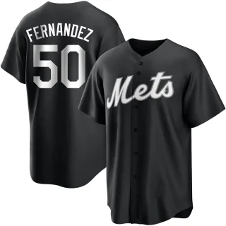 Youth Replica Black/White Sid Fernandez New York Mets Jersey